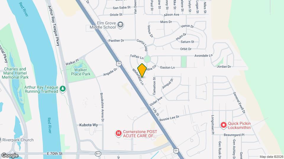 592 Whitefield Ln Map and Location Details