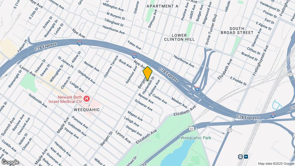 909 Hunterdon St, Unit 1 Map and Location Details