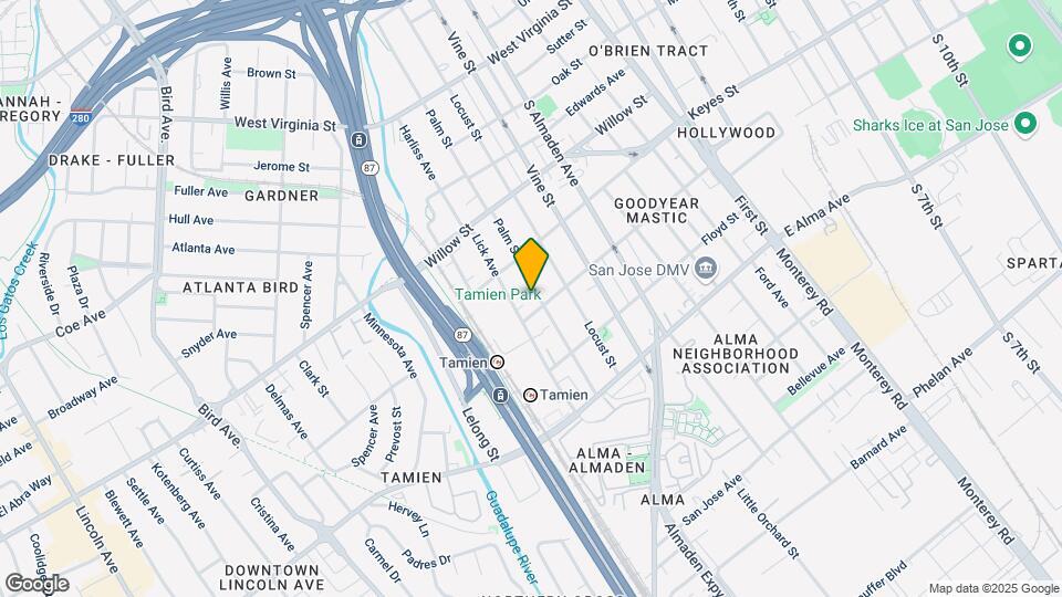 1179 Palm St Map and Location Details