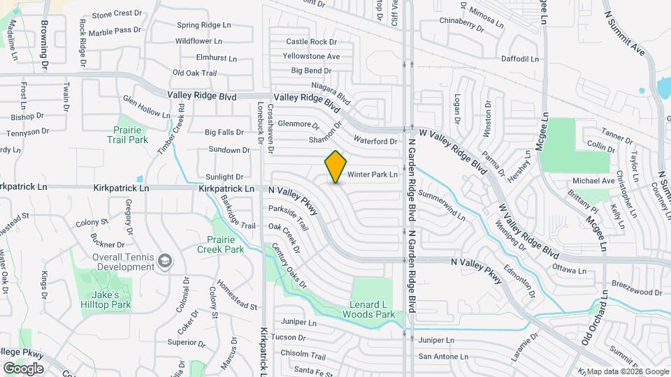 1634 Sunswept Terrace Mapa y Detalles de la Ubicación