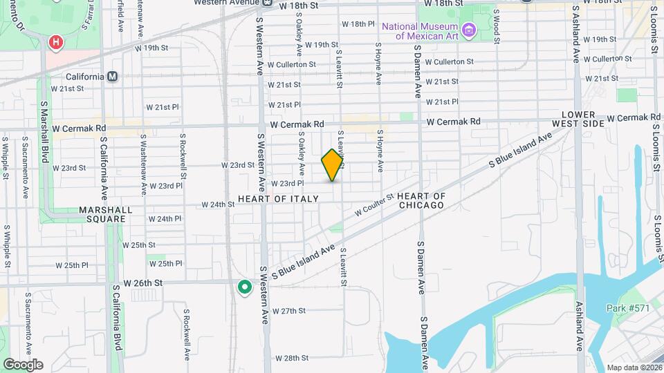 2213 W 23rd Pl Mapa y Detalles de la Ubicación