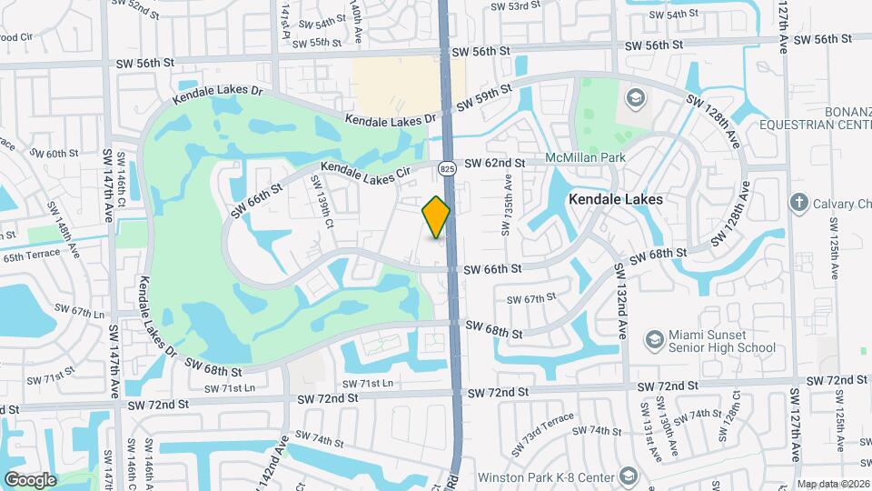 13715 Kendale Lakes Dr Mapa y Detalles de la Ubicación