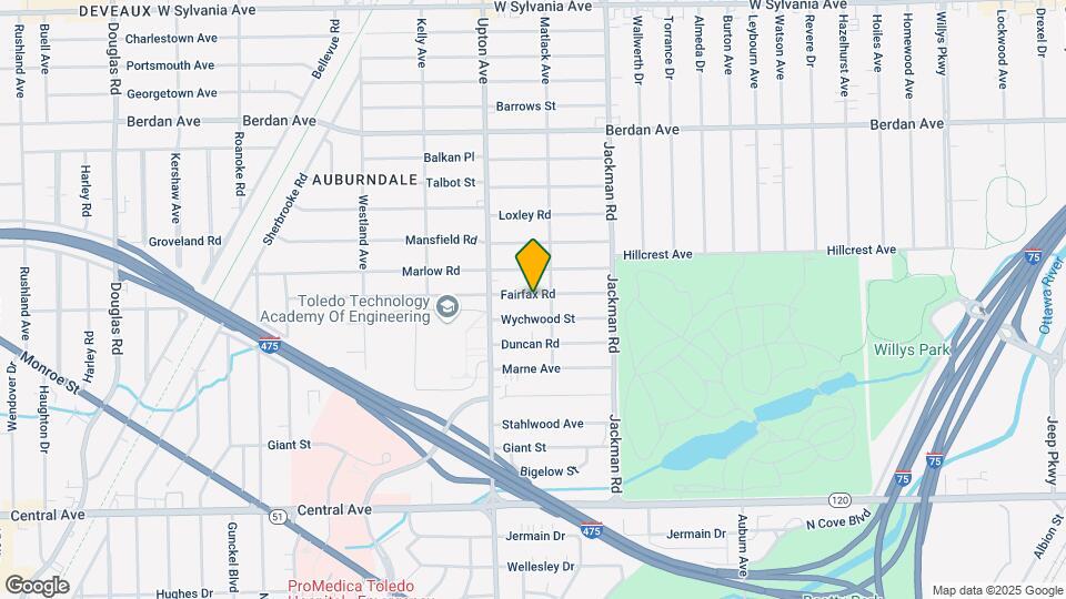 1817 Fairfax Rd Map and Location Details