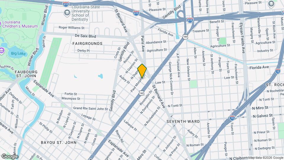 1810 Paul Morphy St Map and Location Details