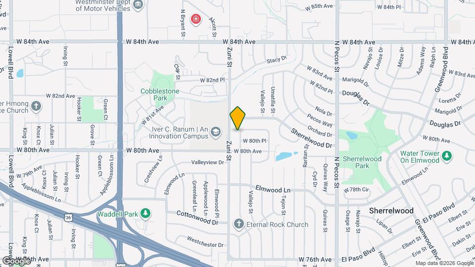 8063 Wyandot St Mapa y Detalles de la Ubicación