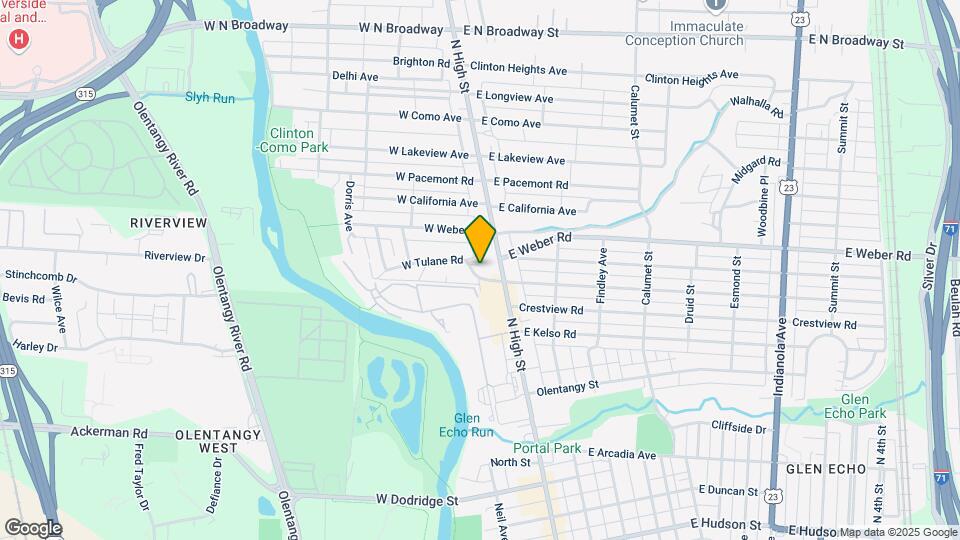 34 W Tulane Rd Map and Location Details