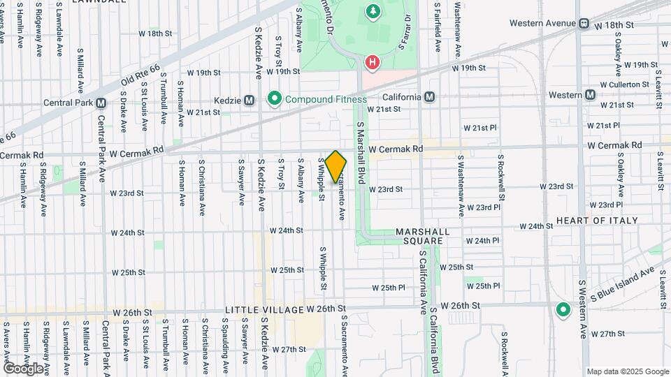 2258 S Sacramento Ave Map and Location Details