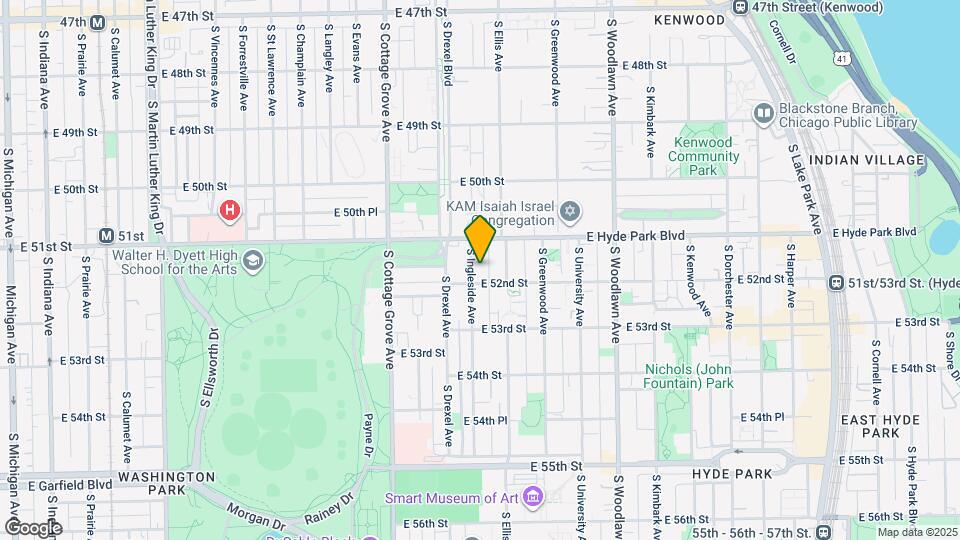 5129 S Ingleside Ave, Unit 1 Front Map and Location Details