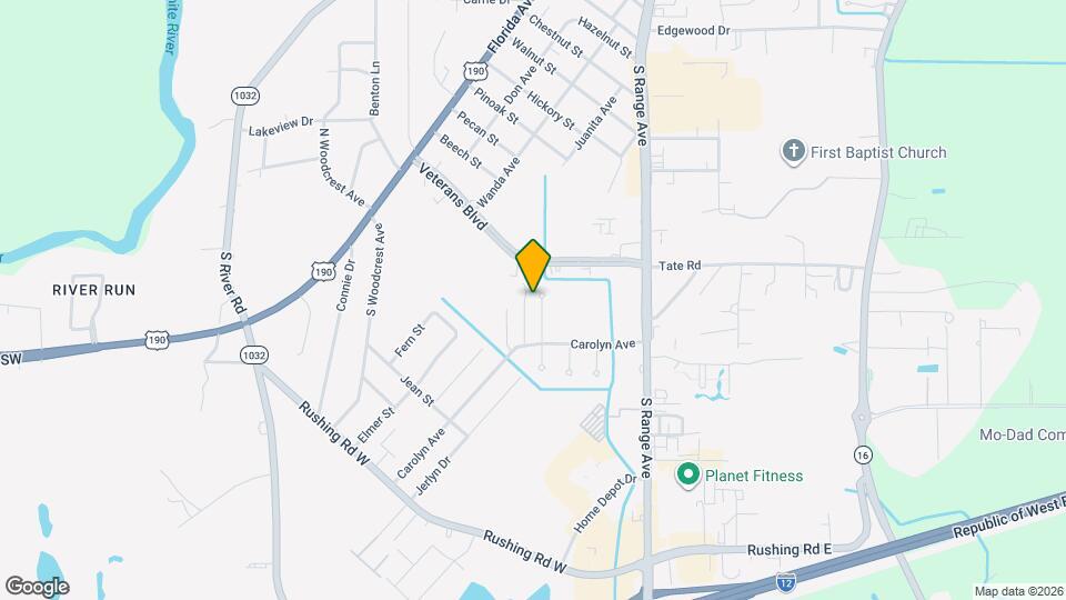 1521 Brookfield Dr Map and Location Details