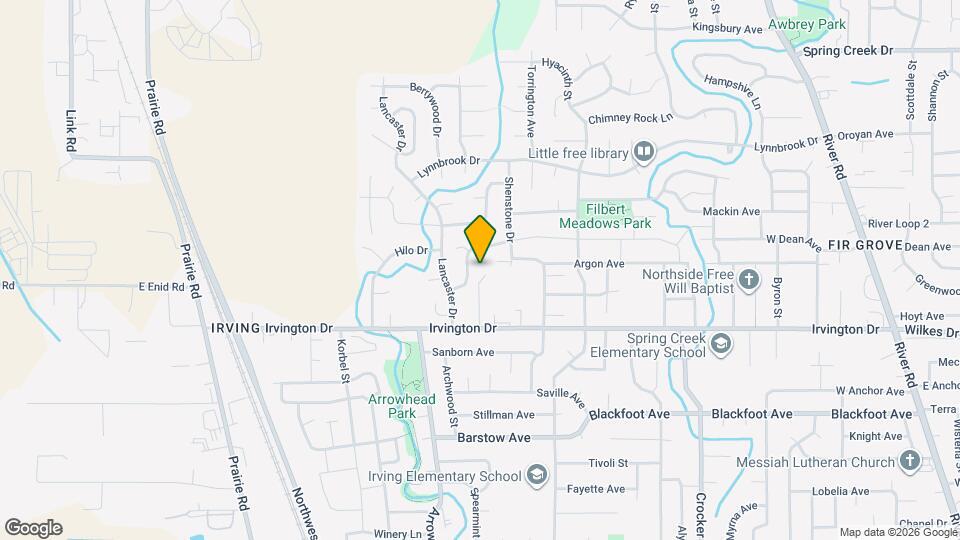 1133 Irvington Dr Map and Location Details