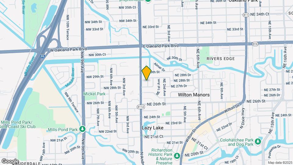 2733 NE 1st Terrace-Unit -3 Map and Location Details