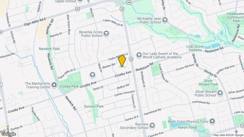 436 Bonita Crescent Map and Location Details