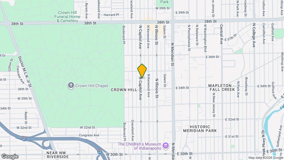 3439 N Capitol Ave Map and Location Details