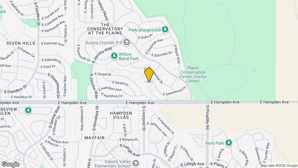 21032 E Greenwood Pl Map and Location Details