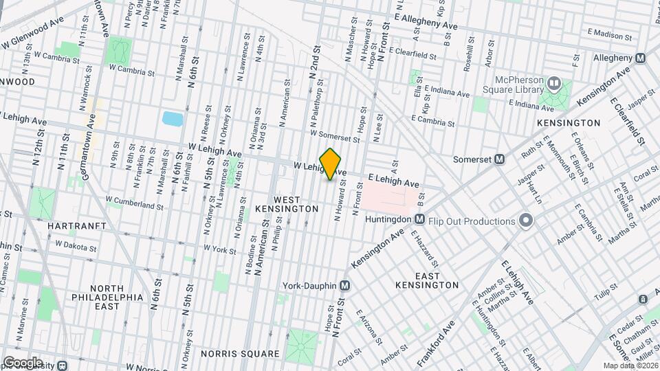 2643 N Mascher St Map and Location Details