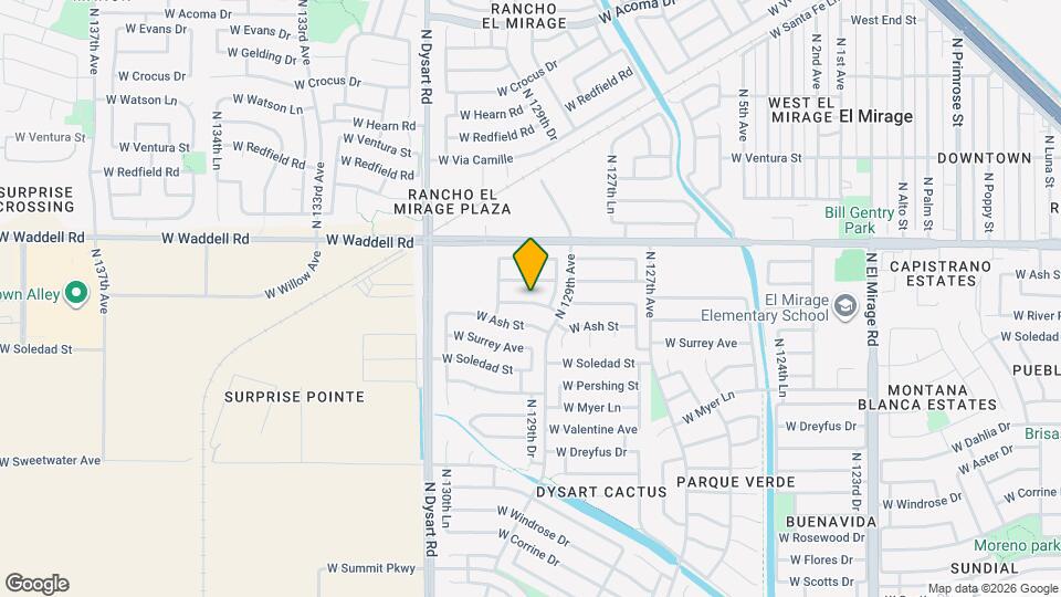 12926 W Willow Ave Map and Location Details