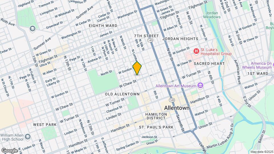 315 N Ninth St Map and Location Details
