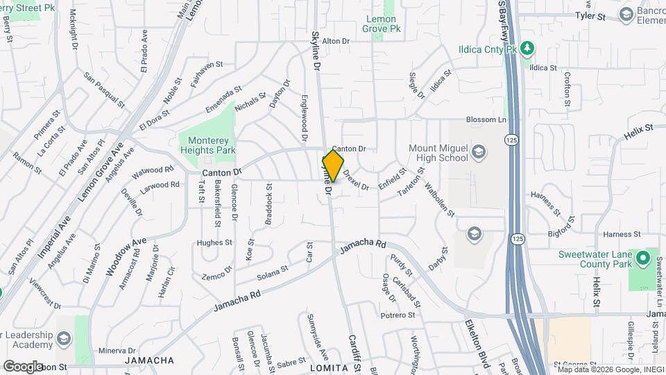 1575 Skyline Dr Map and Location Details