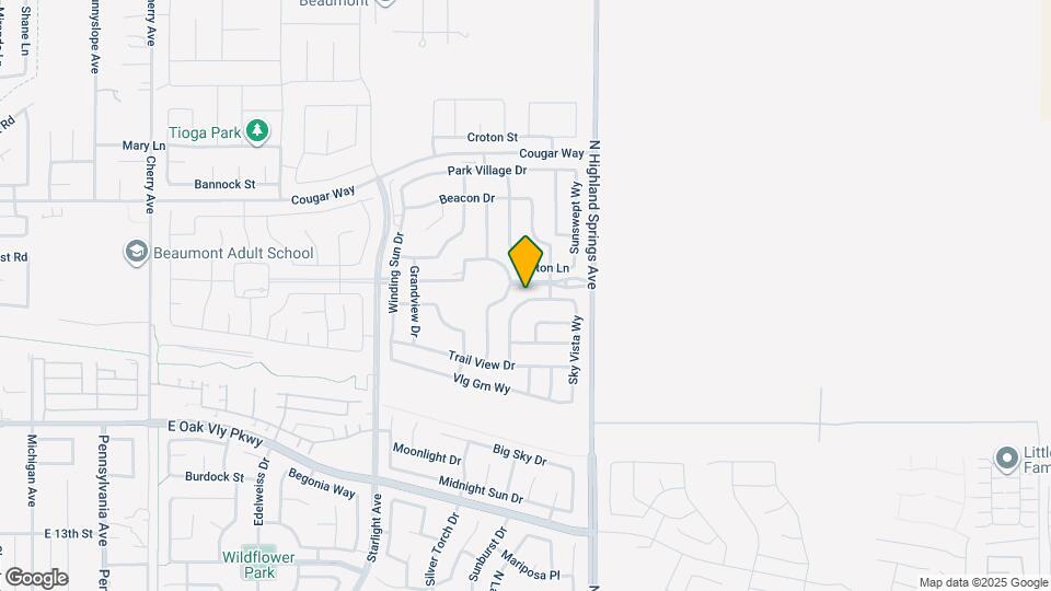 1628 Park Run Ln Map and Location Details