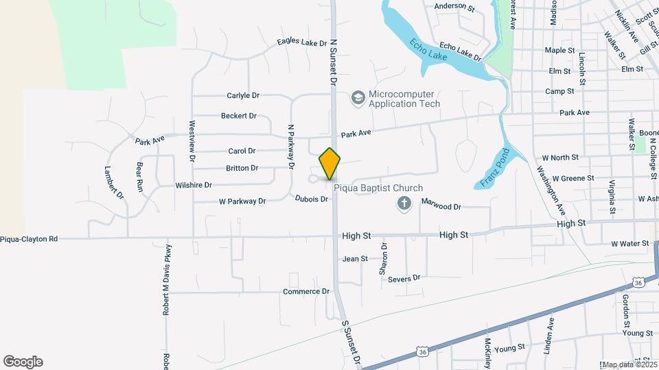 410 N Sunset Dr Map and Location Details