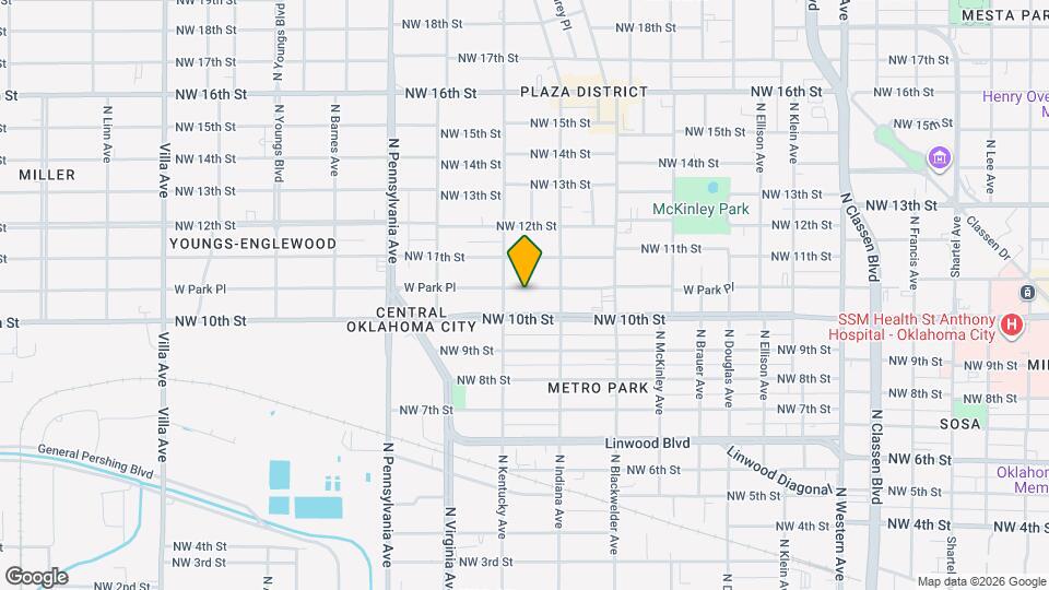 1828 W Park Pl Map and Location Details