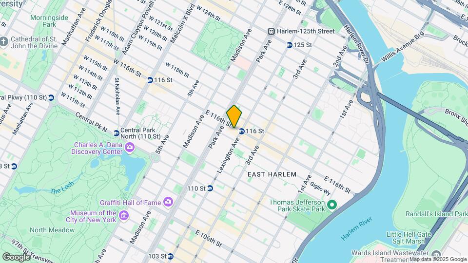 122 E 116th St Mapa y Detalles de la Ubicación