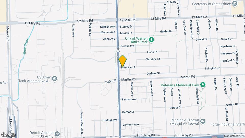 8050 Francine St Map and Location Details