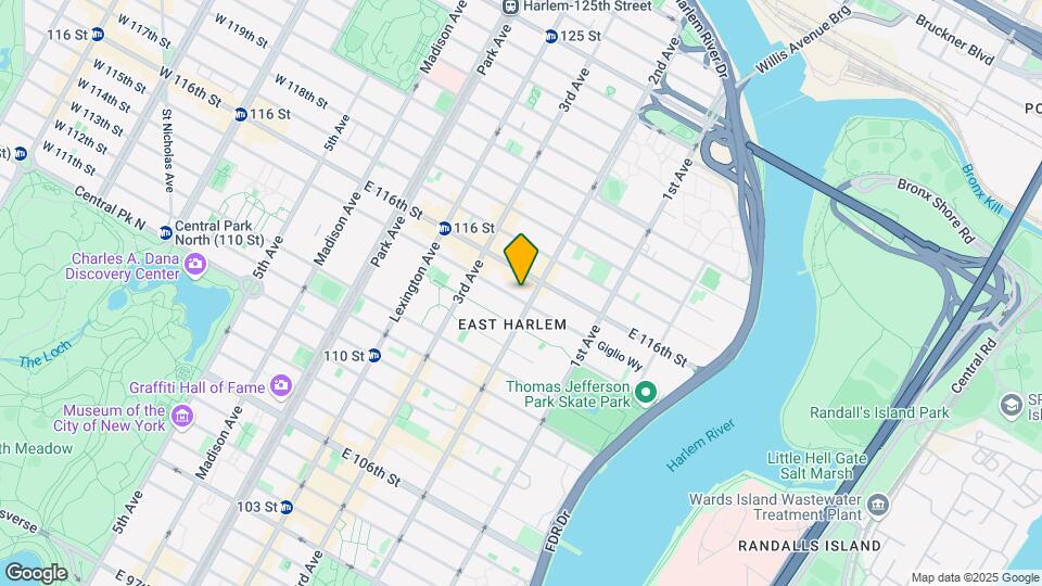 245 E 115th St Mapa y Detalles de la Ubicación