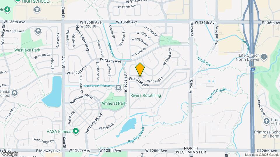 1424 W 132nd Pl Mapa y Detalles de la Ubicación