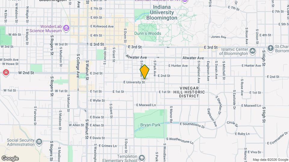 707 E University St Map and Location Details