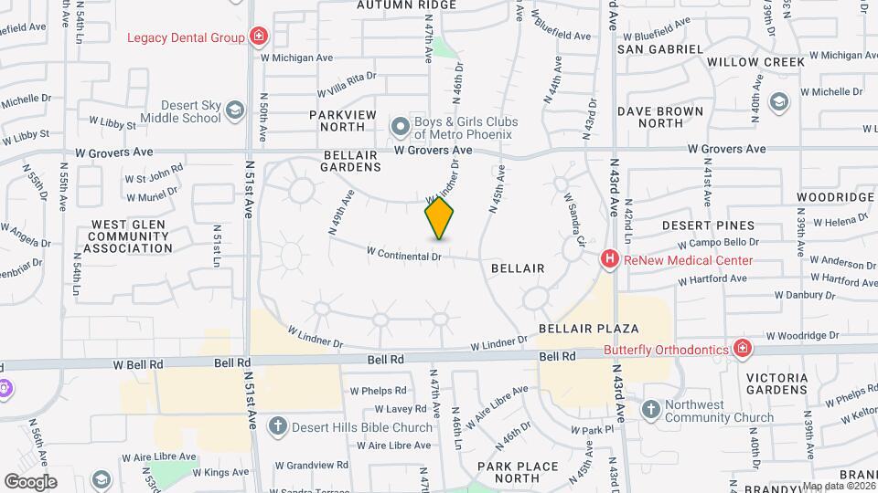 4546 W Continental Dr Map and Location Details