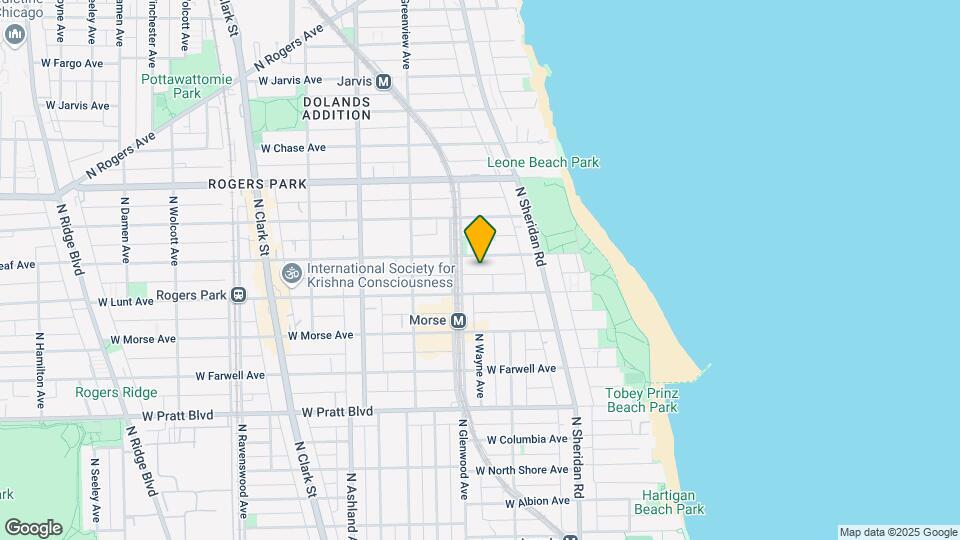 1361 W Greenleaf Ave, Unit #1A Map and Location Details