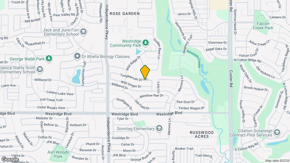 9817 Tanglebrush Dr Map and Location Details