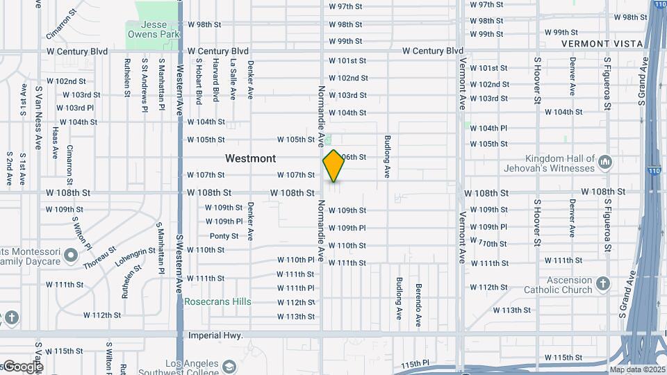 1340-1342 W 107th St Mapa y Detalles de la Ubicación