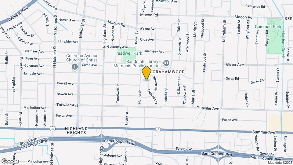 837 Freeman St Map and Location Details