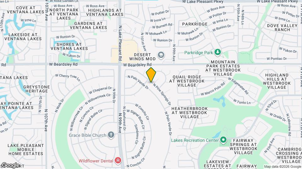 19838 N Pine Springs Dr Map and Location Details