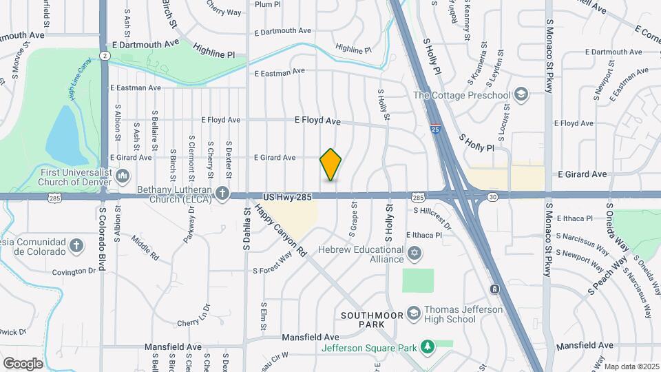 3483 S Glencoe St Map and Location Details