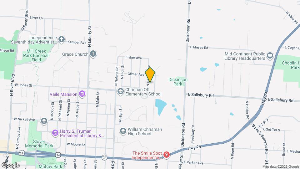 1609 N Hocker Ave Mapa y Detalles de la Ubicación