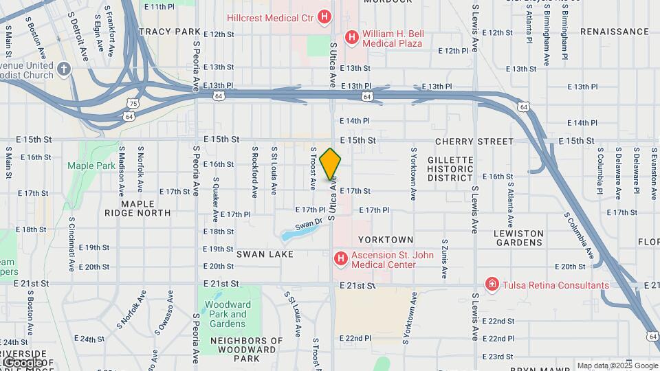 1626-1628 S Utica Ave Mapa y Detalles de la Ubicación