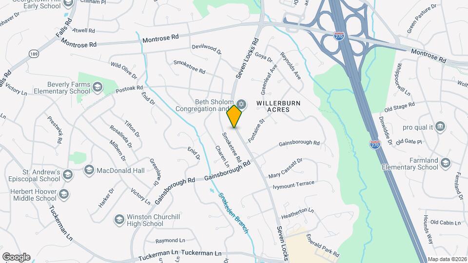 11806 Seven Locks Rd Map and Location Details