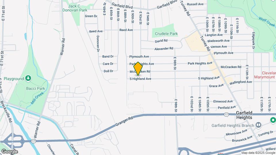 9107 S Highland Ave Map and Location Details
