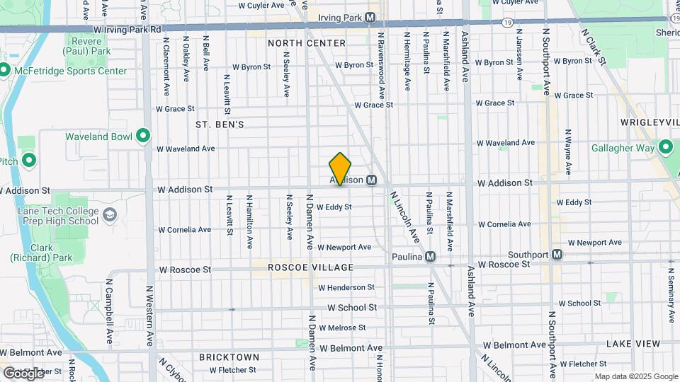 1911 W Addison St Map and Location Details