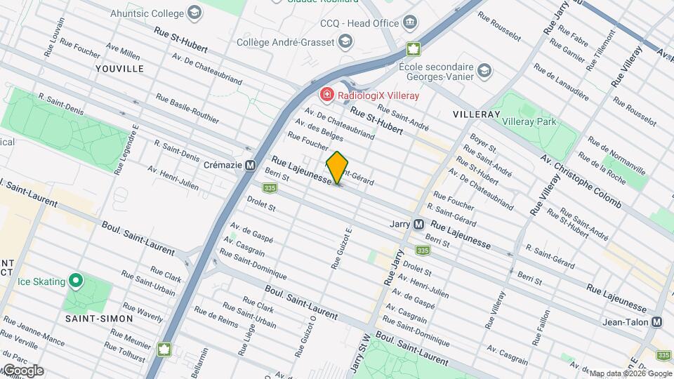8386 Lajeunesse Rue Map and Location Details