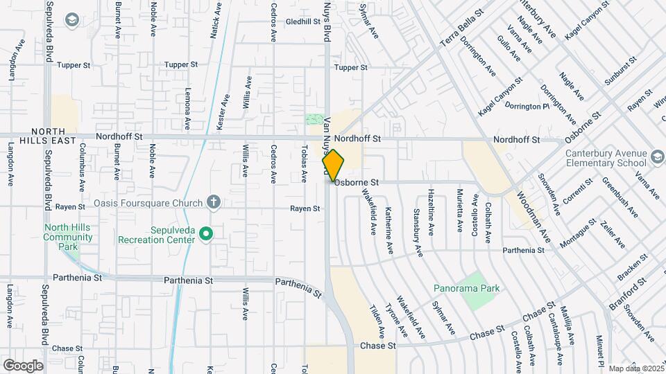 8930 Van Nuys Blvd Mapa y Detalles de la Ubicación