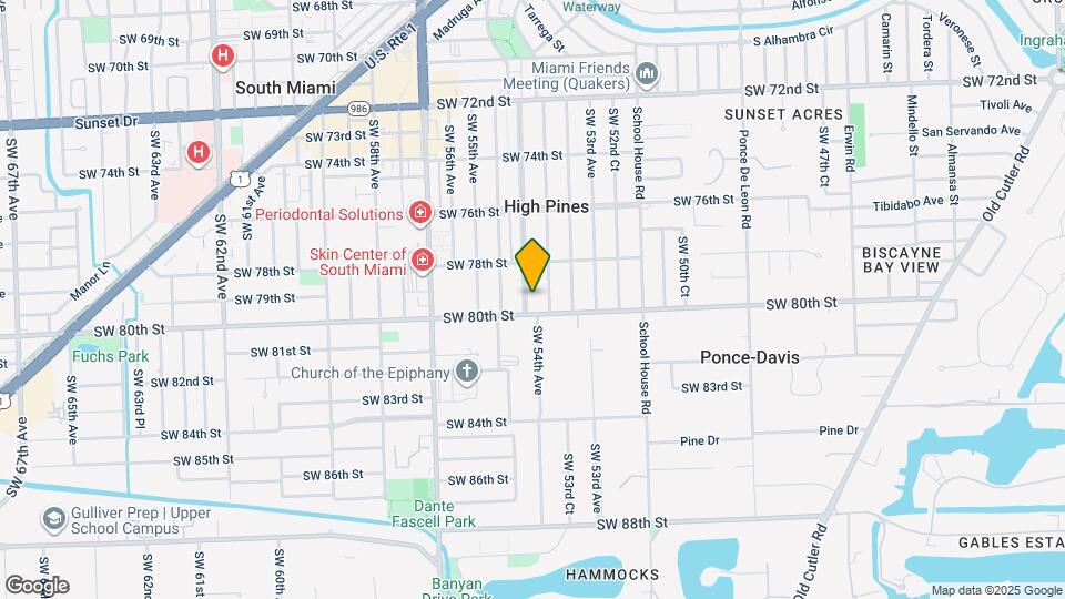 7925 SW 54th Ave Map and Location Details
