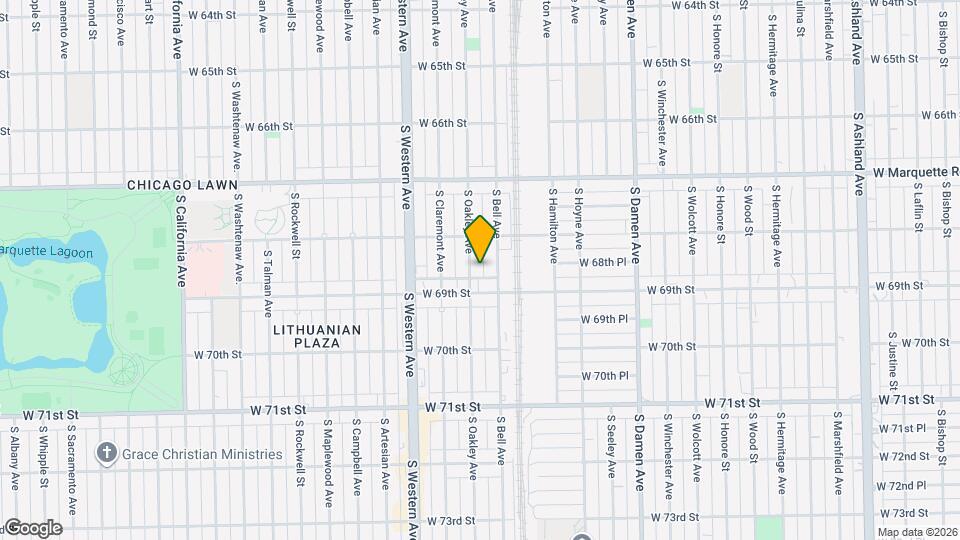 6835 S Oakley Ave Map and Location Details