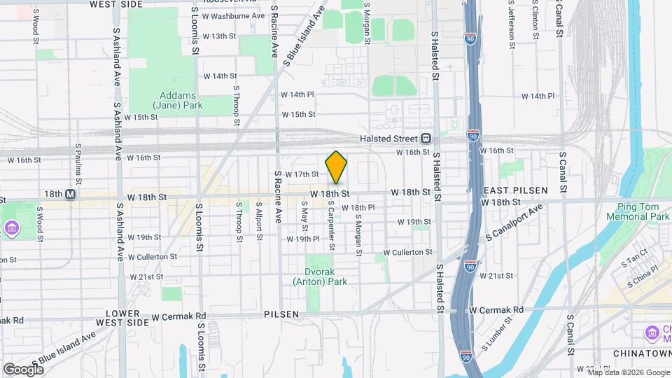 1036 W 18th St Map and Location Details