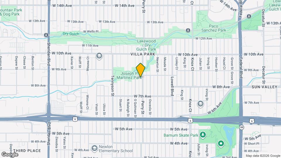 845 Perry St Map and Location Details