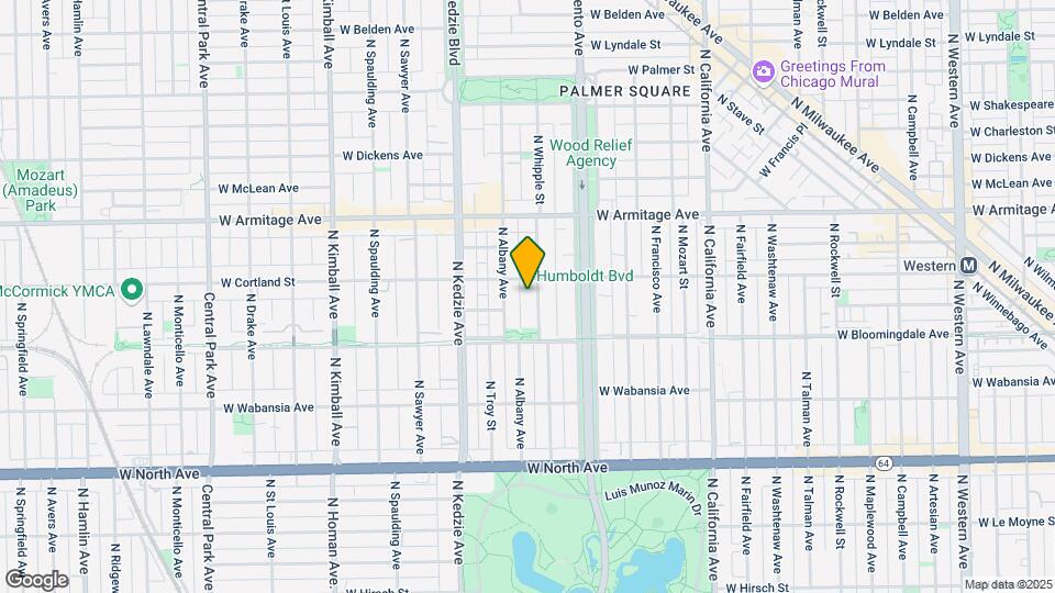 1844 N Whipple St Map and Location Details