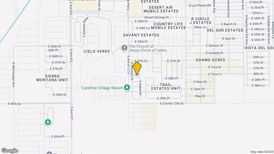 8558 E 38th St Map and Location Details